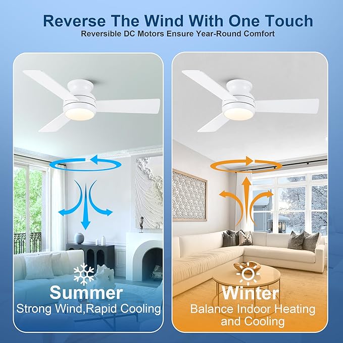 Ventilador de Techo 42 Pulgadas con Luz y Control Remoto, 6 miniatura 6