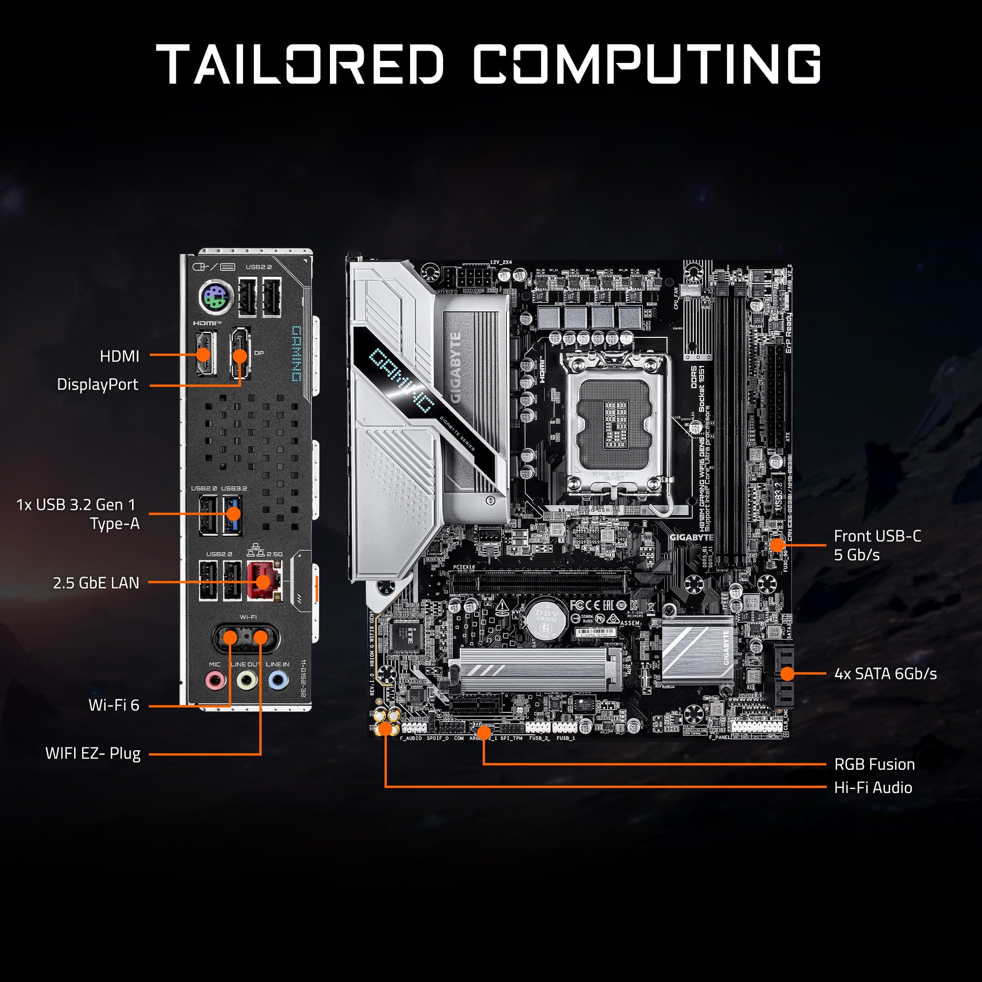 Amazon | GIGABYTE H810M ゲーミング WIFI6 GEN5 Intel LGA 1851 mATX