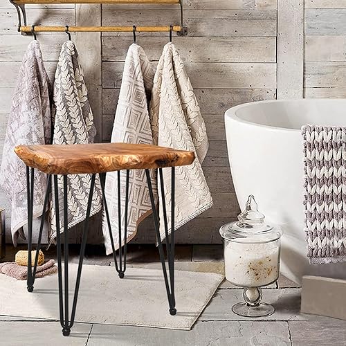 Miniatura 9 de Warmaxx Patas de mesa de metal para muebles de 18 pulgadas, patas de mesa auxiliares negras de hierro forjado, patas de mesa de horquilla