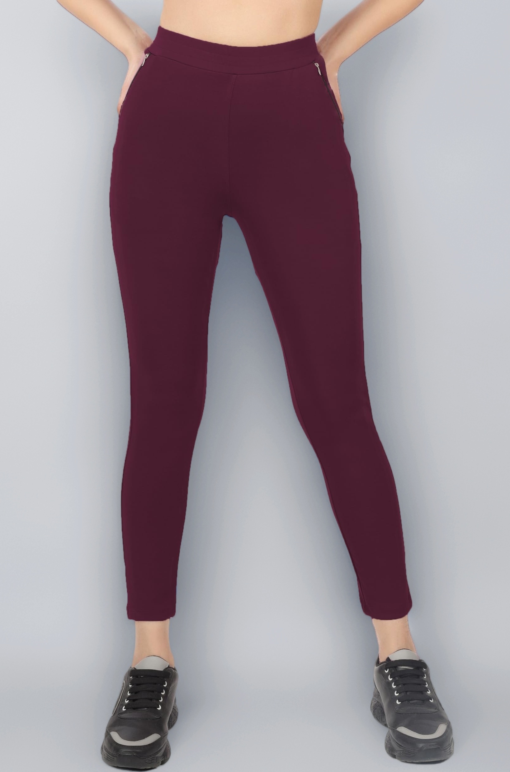 Mehrang Stretchable Yoga Pants for Women & Gym Pants for Women Workout with Mesh Insert & Side Pockets