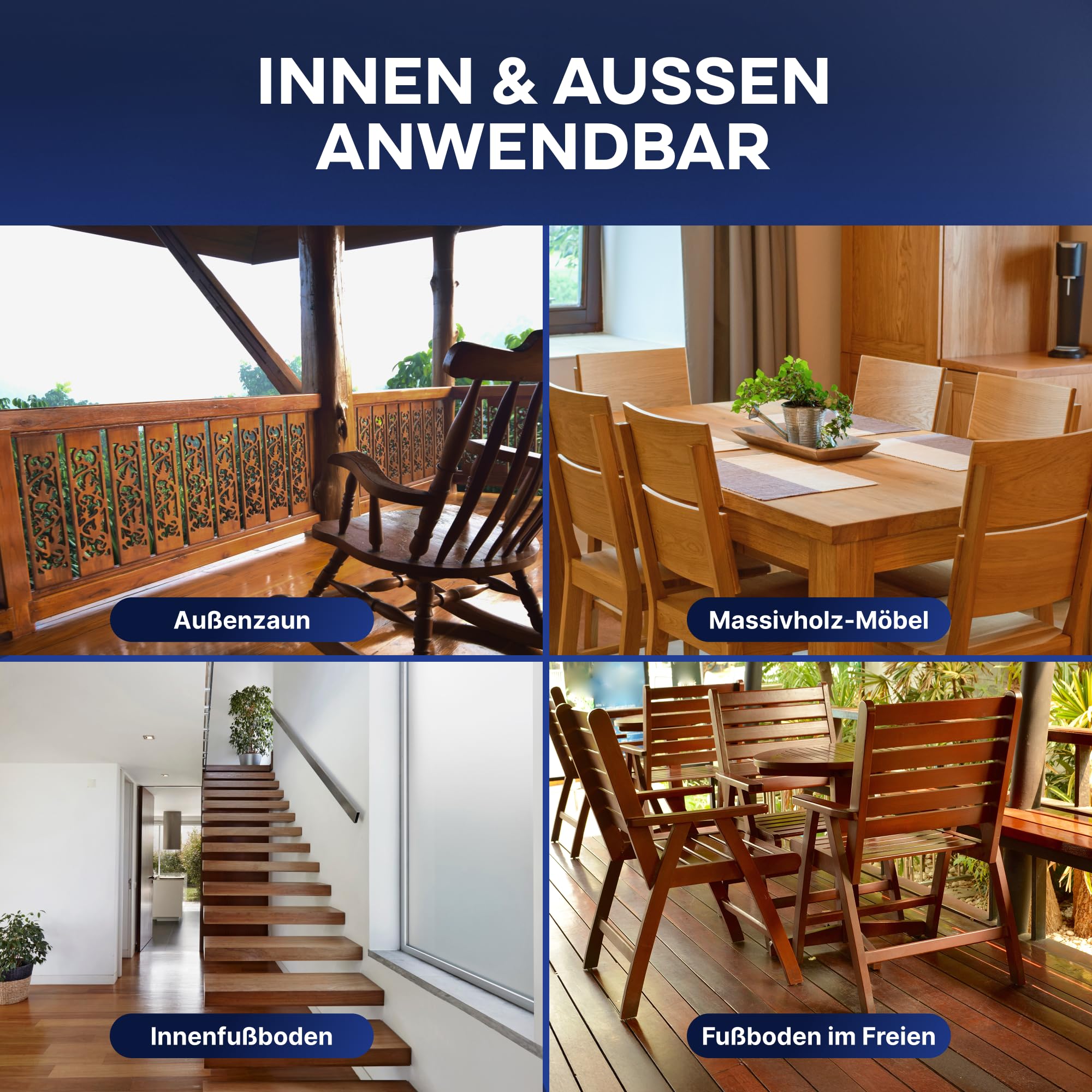 PLID® Barniz para madera de palisandro para interior y exterior, 5 l, barniz protector para madera exterior con protección UV resistente a los rayos UV, imprimación para madera exterior, gel protector