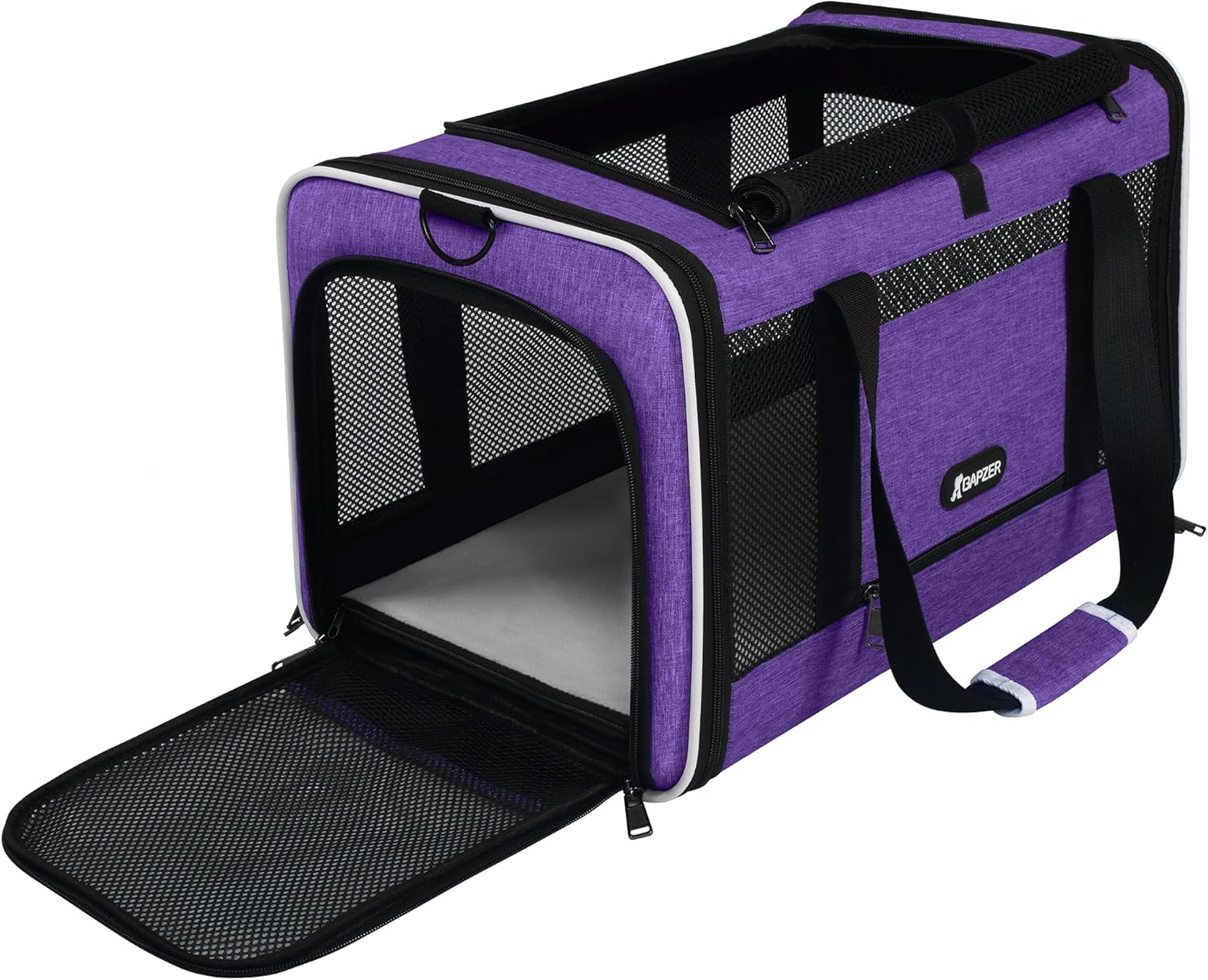 FAA-Compliant Soft Cat Carrier Bag for Small Pets – Purple, 18x11x11 FAA-Compliant Soft Cat Carrier Bag for Small Pets – Purple, 18x11x11
