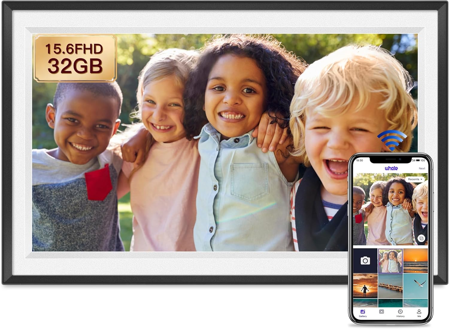 Large Digital Picture Frames 15.6 inch 1610 IPS Full HD Touch Screen WiFi Digital