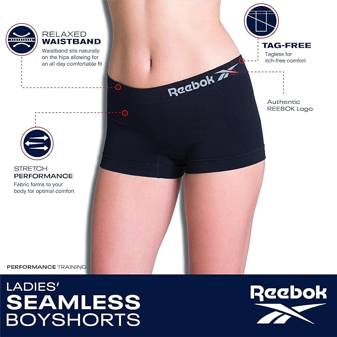 Reebok underwear women's boyshorts Clearance