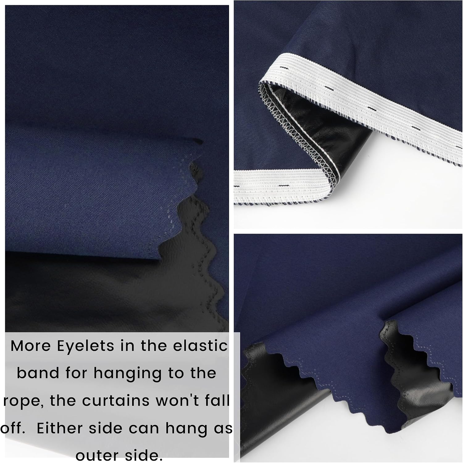 Solid Blue Bunk Bed Curtains Drapes Privacy Bed Canopy for Bottom, 2 Panels image 5