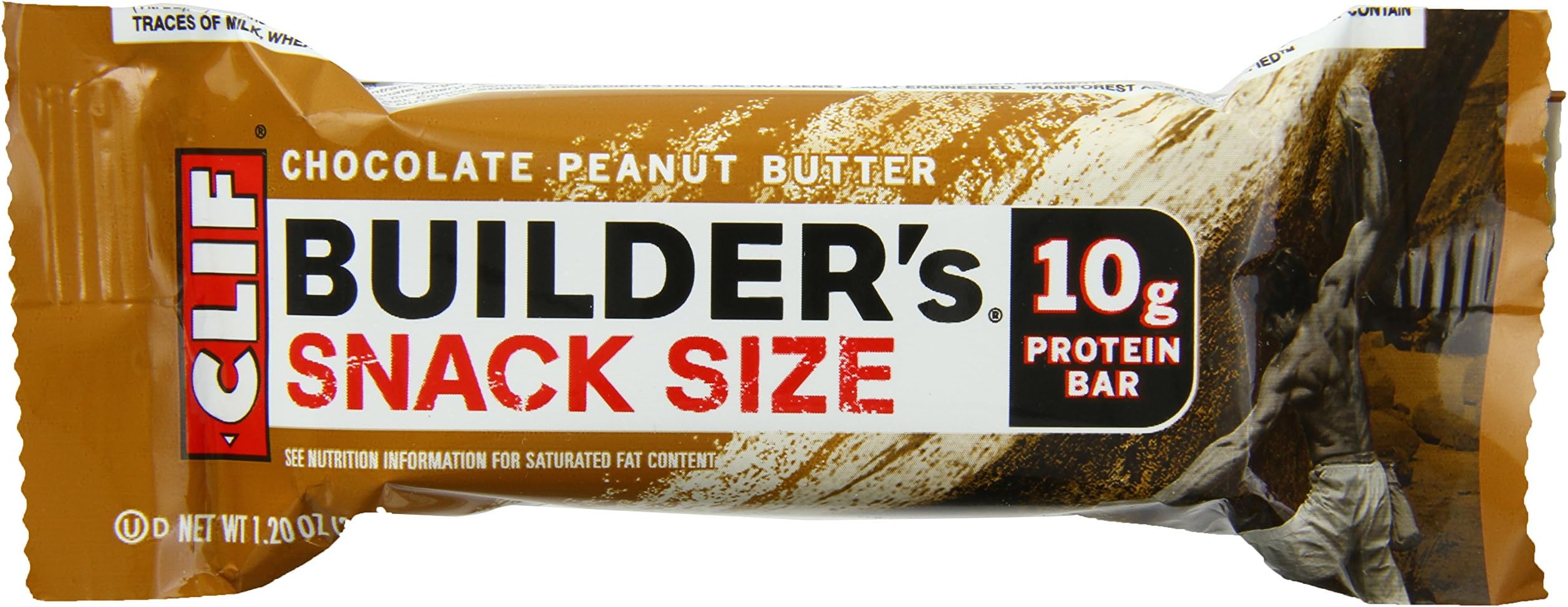 Clif BUILDER'S Snack Size - Protein Bar - Chocolate Peanut Butter - (1.2 oz, 10 Count)