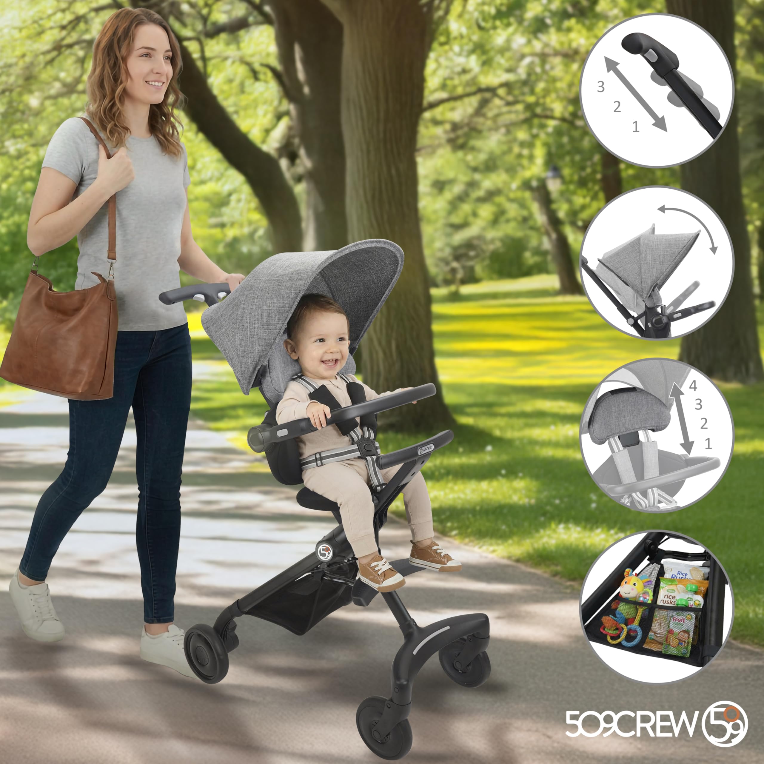509 CREW EZ-TRAVELLER Baby Buggy Stroller Pushchair
