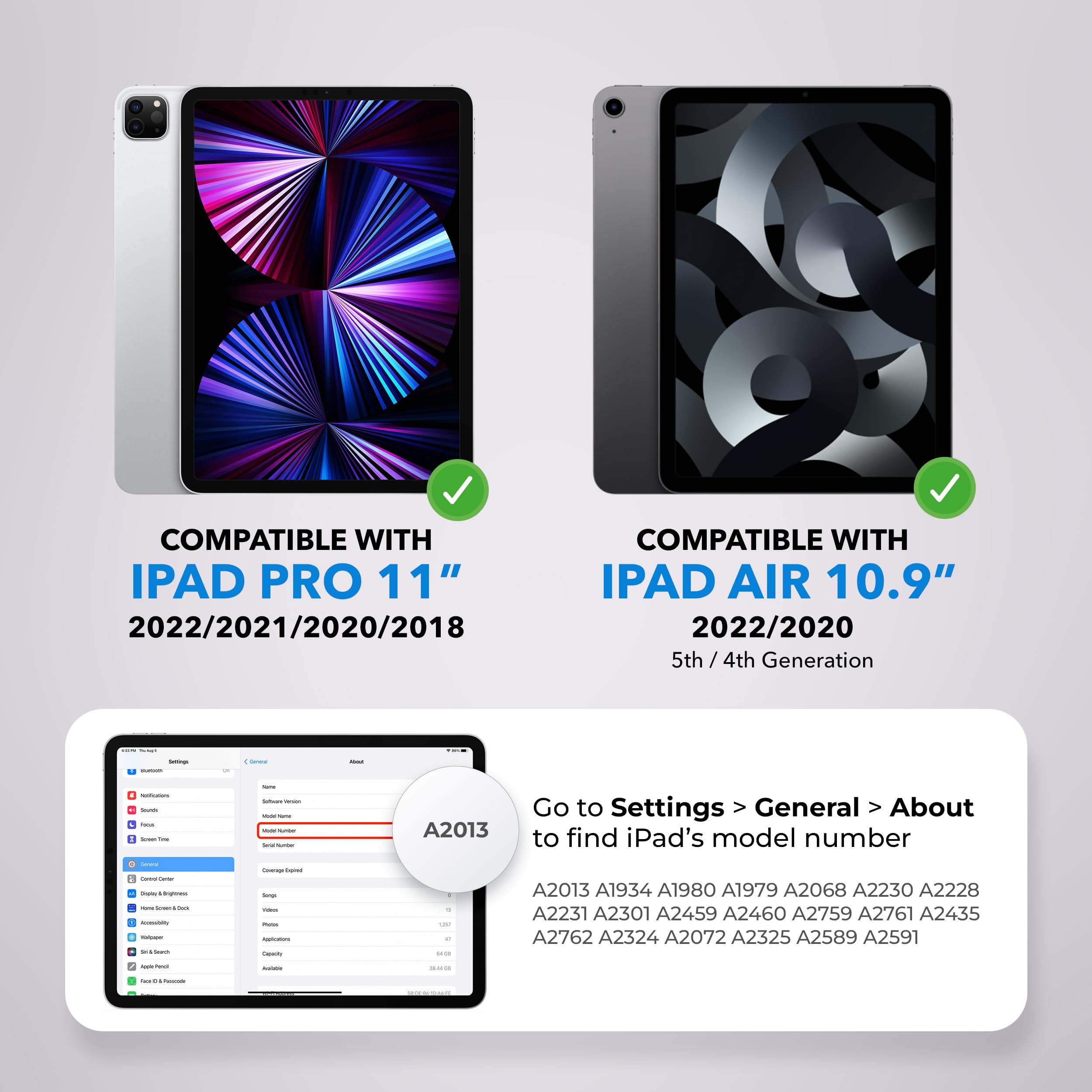 Deppa Pellicola Protettiva per iPad Air 10.9-inch (2022/2020, 5th/4th Gen) e iPad Pro 11-inch (2018-2022) con Kit Installazione