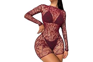 OYOANGLE Women's Fishnet Romper