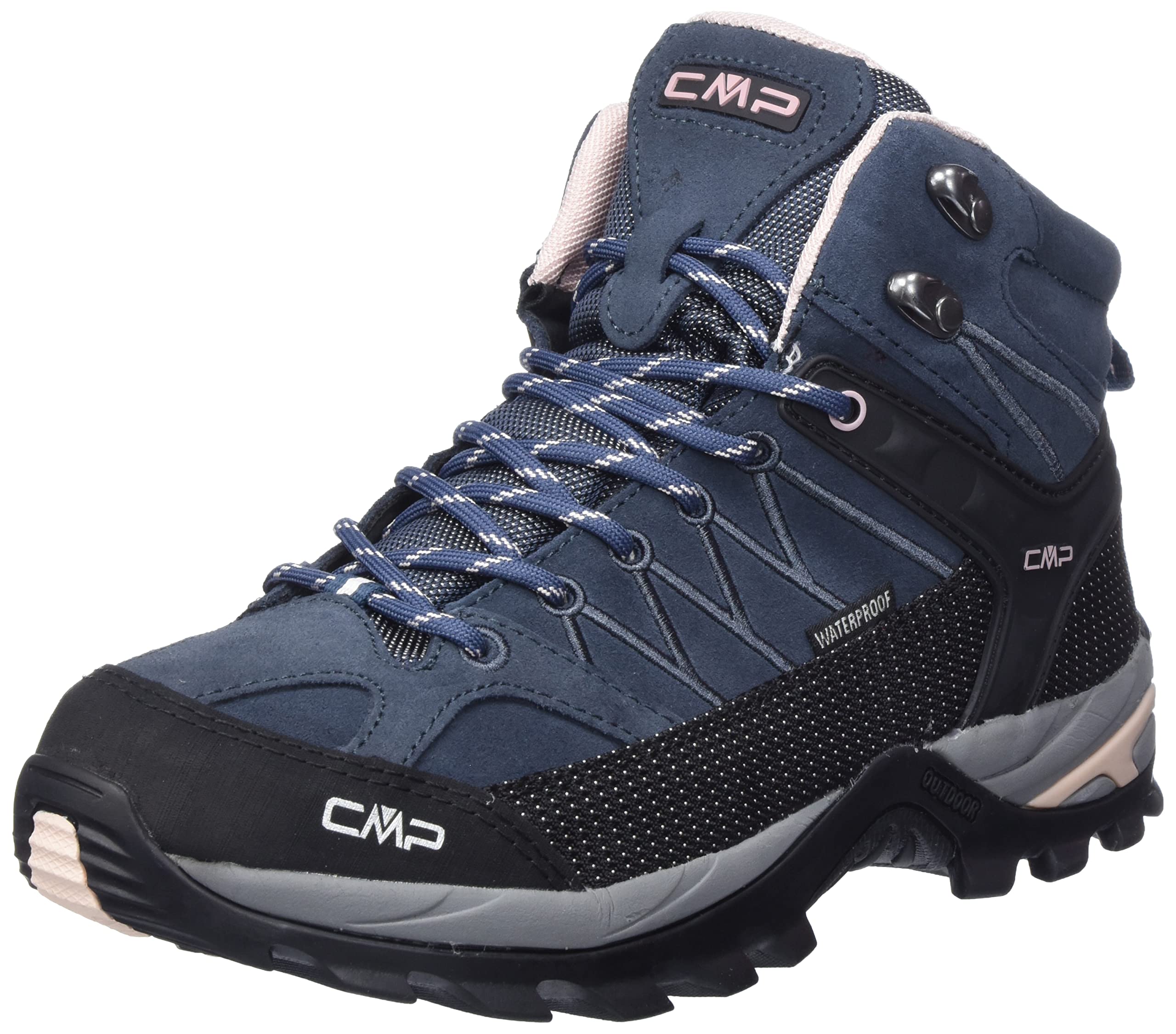 CMP Unisex Children's Rigel Mid Trekking Shoes WpTrekking Shoes, Asphalt Antracite Rose, 10 UK
