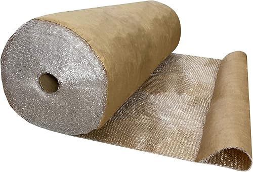 Miniatura 5 de Rollo de envoltura de amortiguación de burbujas con respaldo de papel kraft de 48 pulgadas x 125 pies de largo
