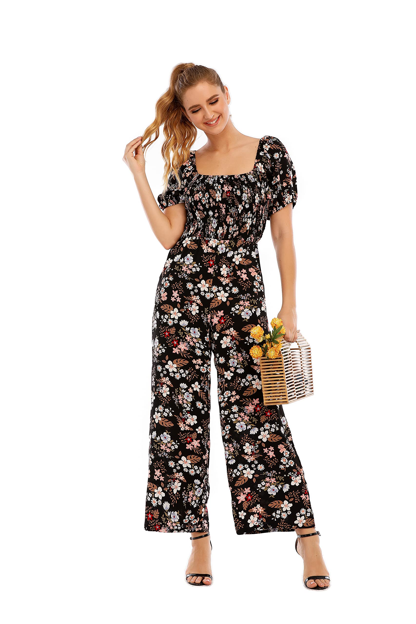 Love Welove Fashion Jumpsuits for Women Fall Dressy Casual Floral Rompers