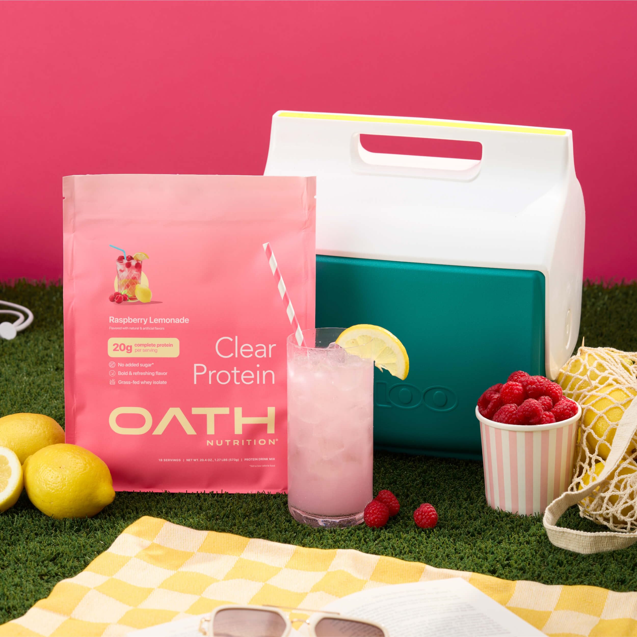 Oath Nutrition Clear Whey Isolate Protein Powder, Raspberry Lemonade, 20g Complete Protein per Serving, No Added Sugar, Grass-Fed, 18 Servings — Amazon image 5