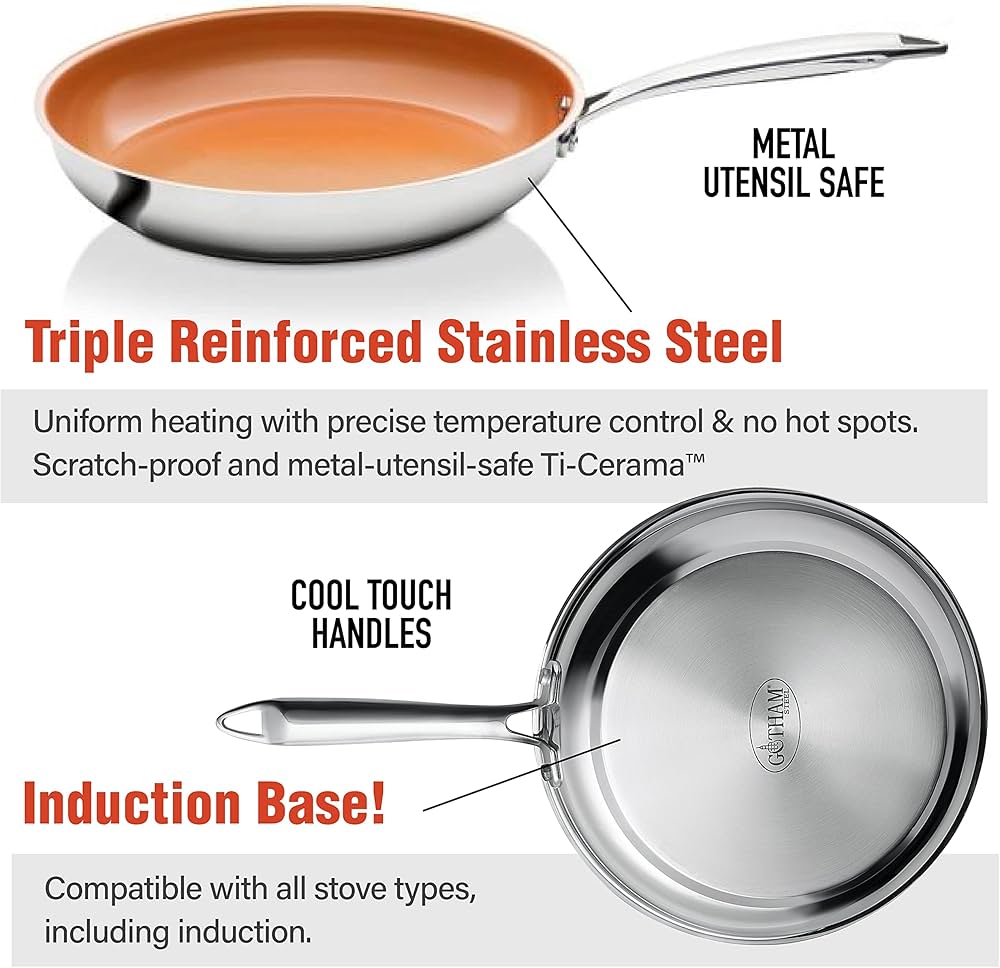 Gotham Steel Frying Pan With Non-Stick Surface