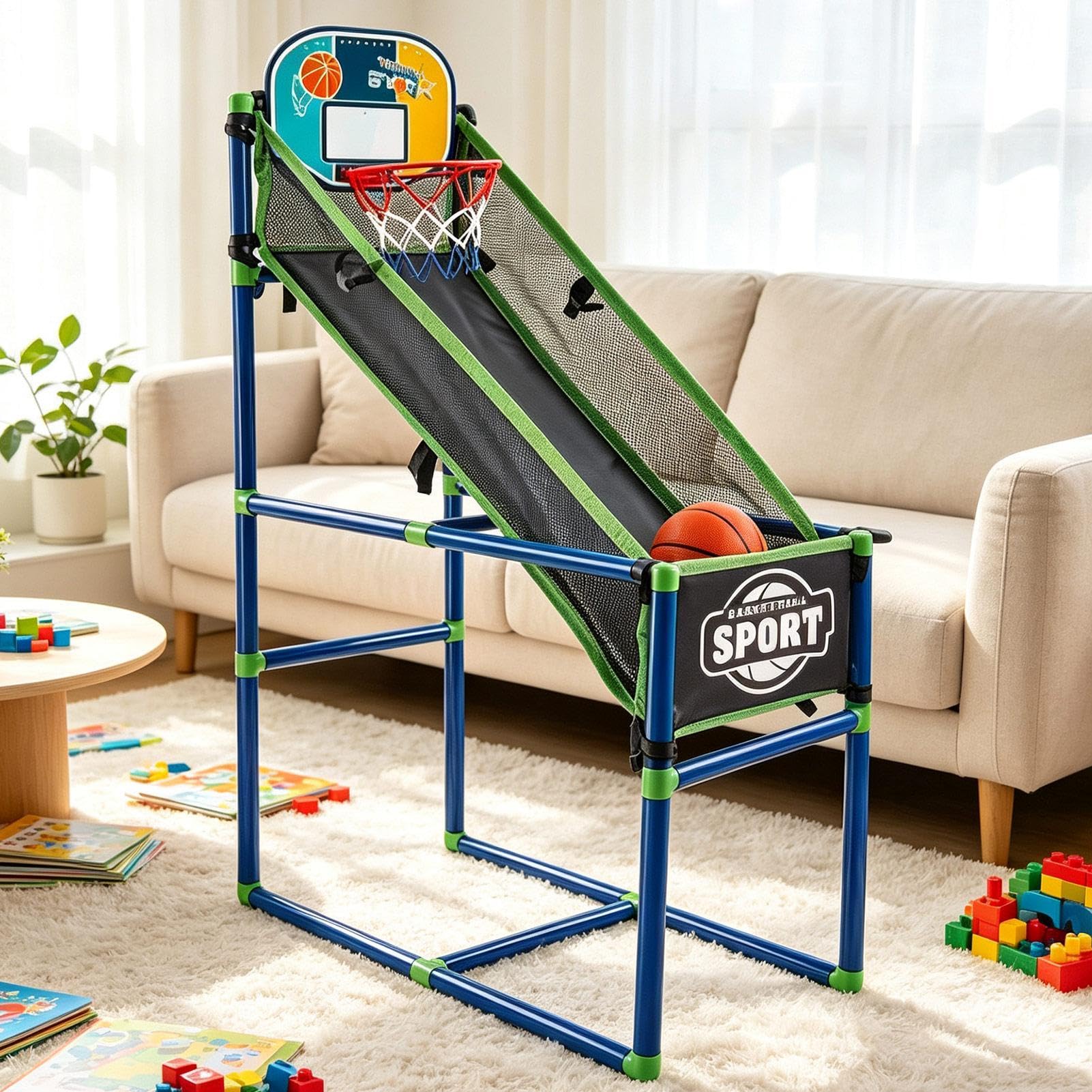 Di Basket Da Interno Con Palla Canestro Portatile Regolabile In Altezza | Canestro Da Basket Ragazzi Per Bambini, Bambine, Da Usare In Casa, Sala Giochi, Giardino, Cortile, E Spiaggia