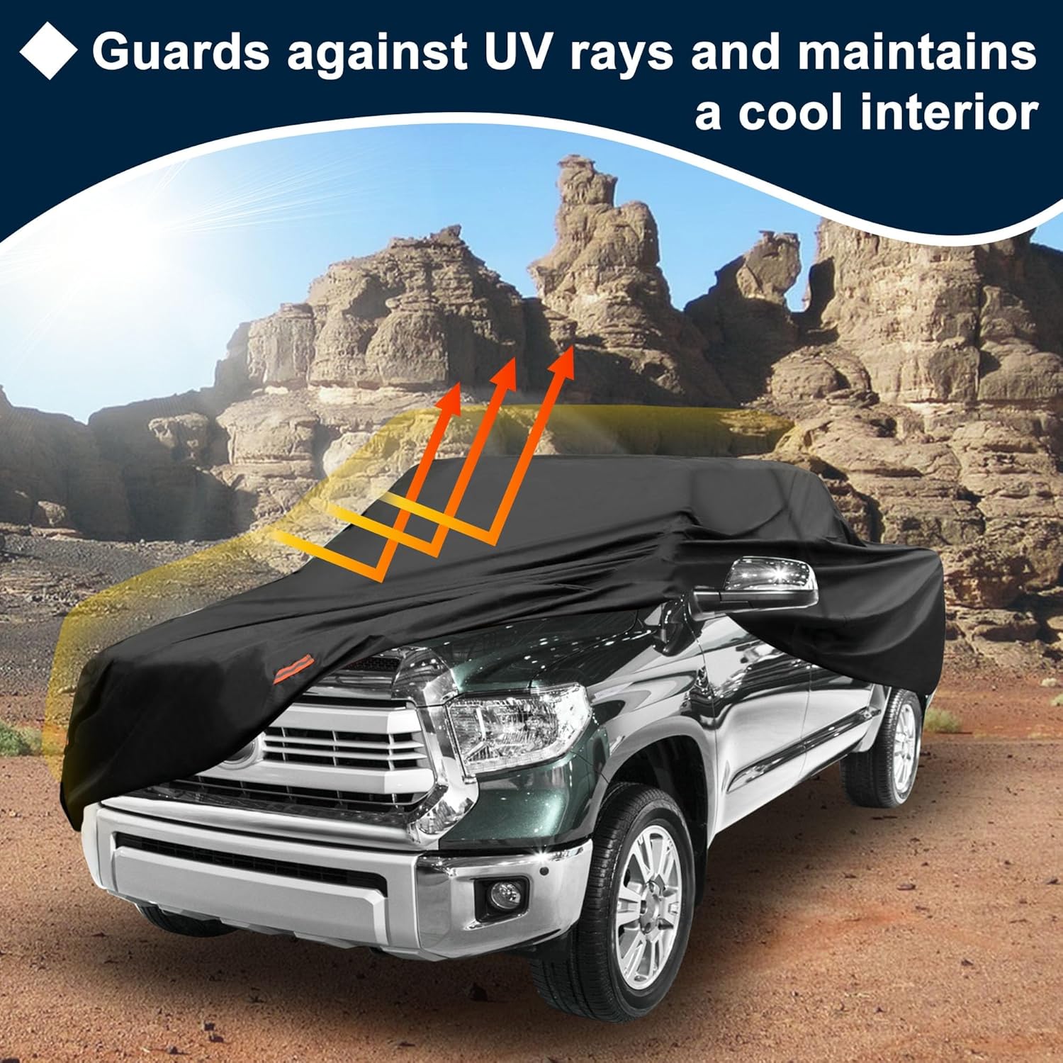 Car Cover Waterproof Custom Fit for Toyota Tacoma All Weather for Automobiles Outdoor Snow Sun Dust UV Protection Full Exterior Cover with Door Zipper