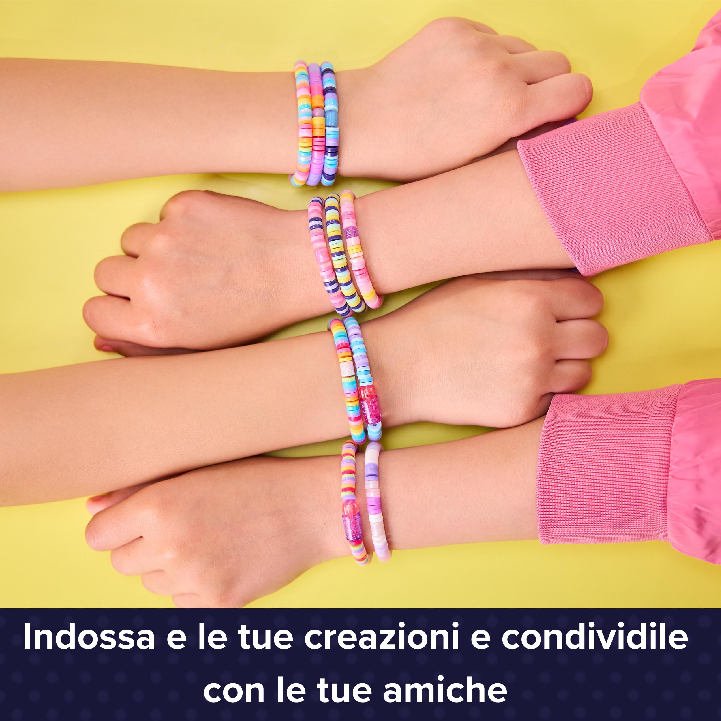 Cool Maker, Macchina dei Braccialetti Heishi dell'Amicizia, con Pratica Penna Impila-Perline e oltre 1200 Perline, per la Realizzazione di 15 Braccialetti, Giocattoli Artistici per Bambine, 7+ Anni