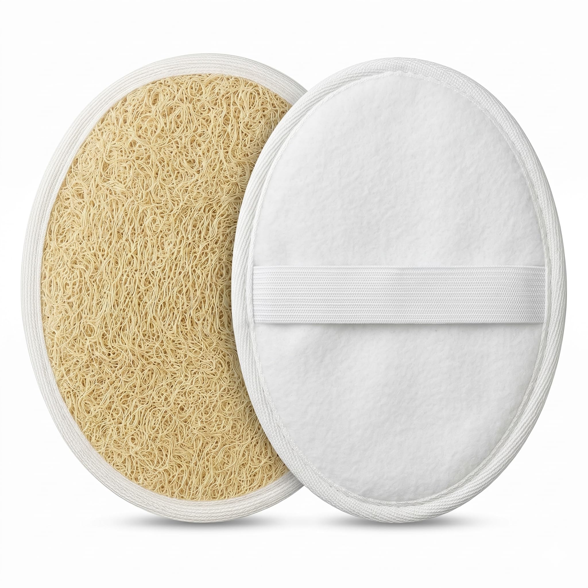 Natural Oval Loofah Pack of 2 | Gentle Exfoliation for All Skin Types | Soft & Smooth Body Scrubber Removes Dead Skin Cells | Easy-to-Hold Scrubber for bathing | Eco-Friendly Biodegradable-image-22