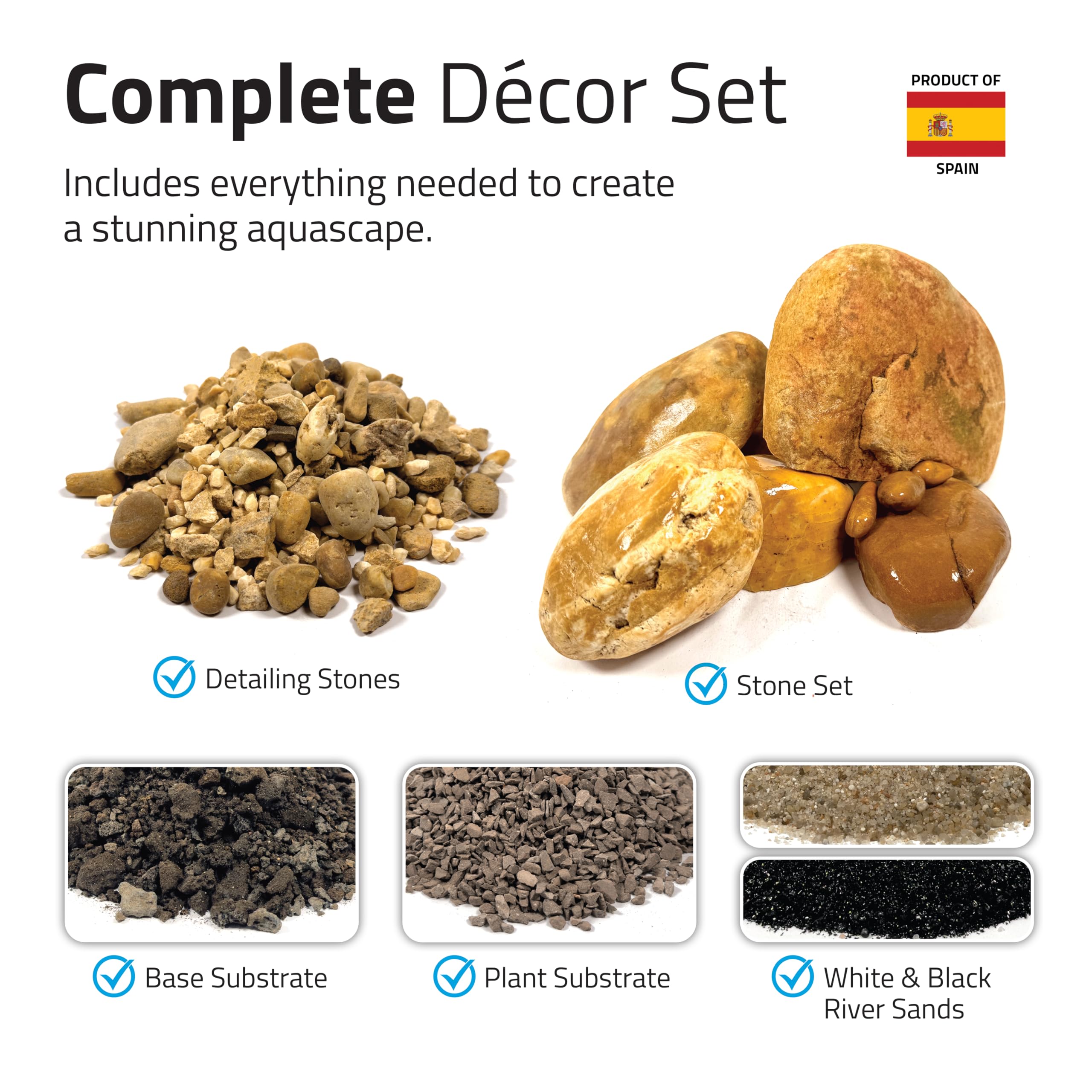 Fluval Aquascaper - Mega kit decorativo per acquario, pietra gialla