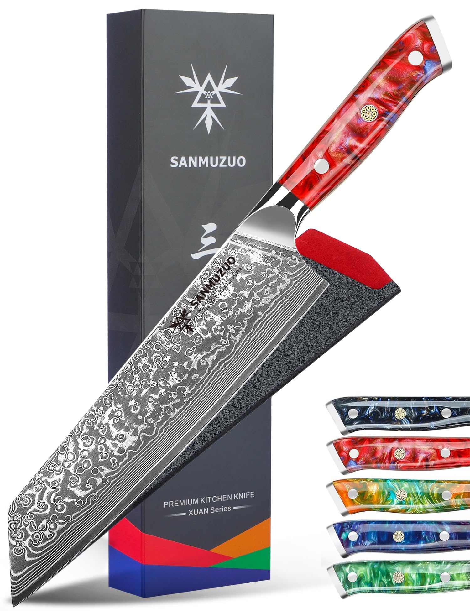 SANMUZUO Couteau Kiritsuke de 22cm