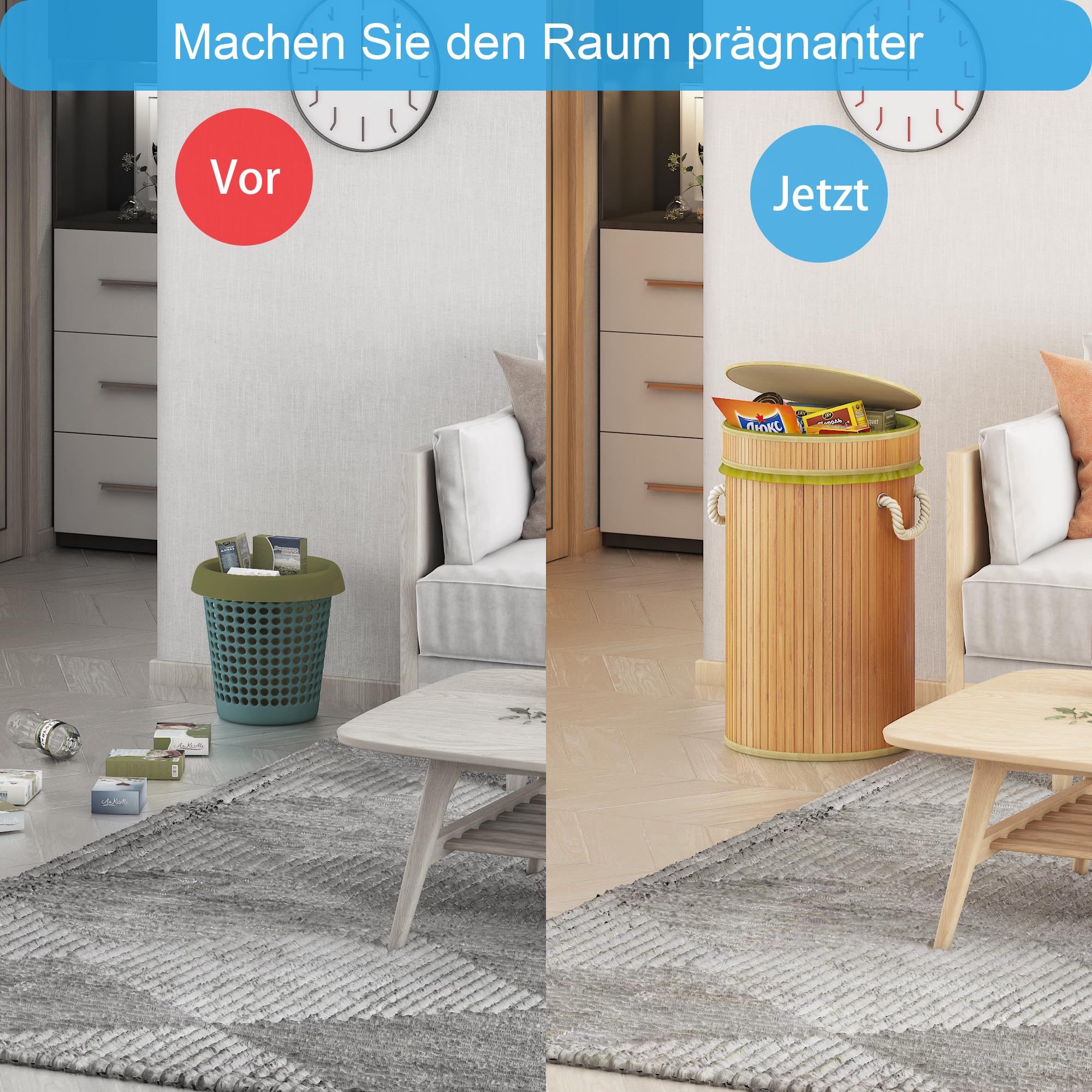 Deco haus® Gele zakkenstandaard 90L [extra draagtas] - Gele zakkenbak - Stevige afvalzakstandaard extra voor gele zakken - Afvalbak met deksel