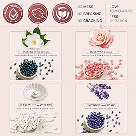 Lifestance Waxing Kit for Women & Men - Pink L3 Digital Warmer, Silicone Wax Pot Liner, Hair Removal Kit with 14.1oz Hard Wax Beads & Oil Spray, Professional for Home Brazilian Bikini Face Leg Body