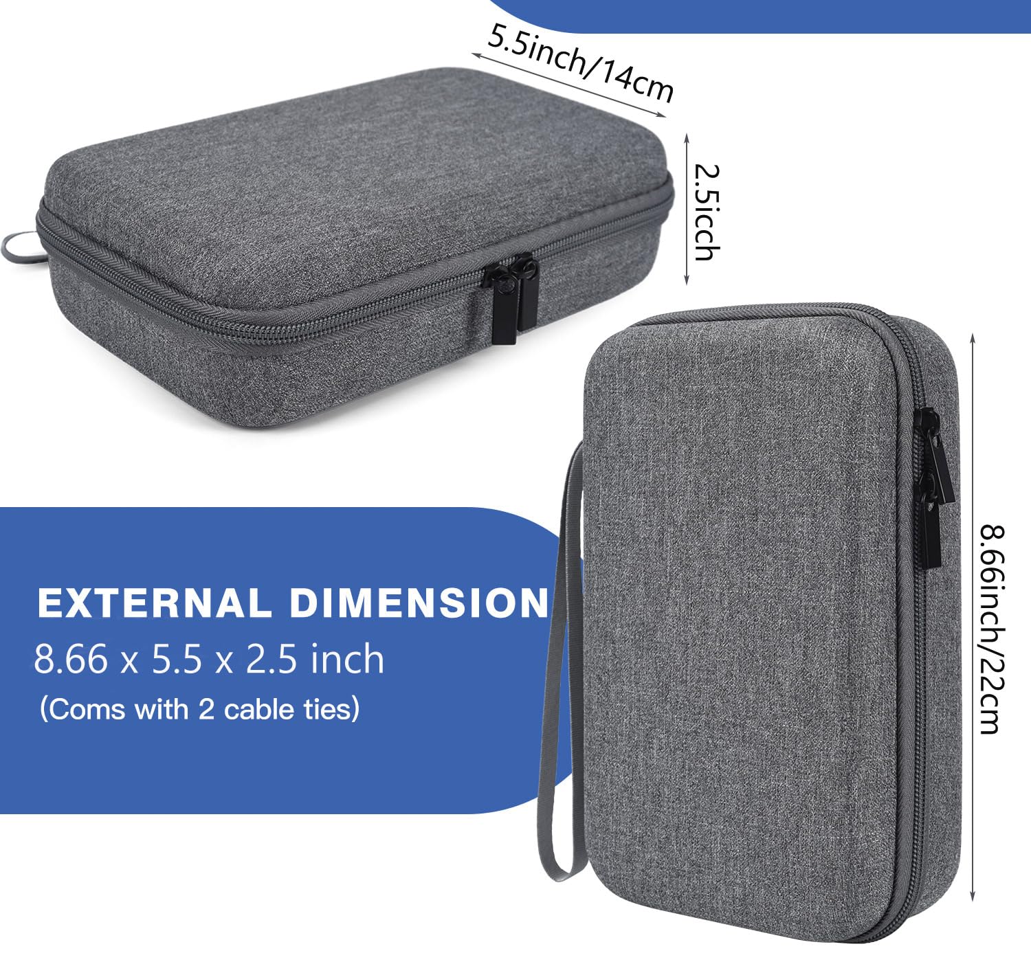 Estuche organizador electrónico duro para MacBook, adaptador de corriente, cargadores, cables, banco de energía, Apple Mouse, Apple Pencil USB, disco flash, tarjeta SD, disco duro, resistente al agua