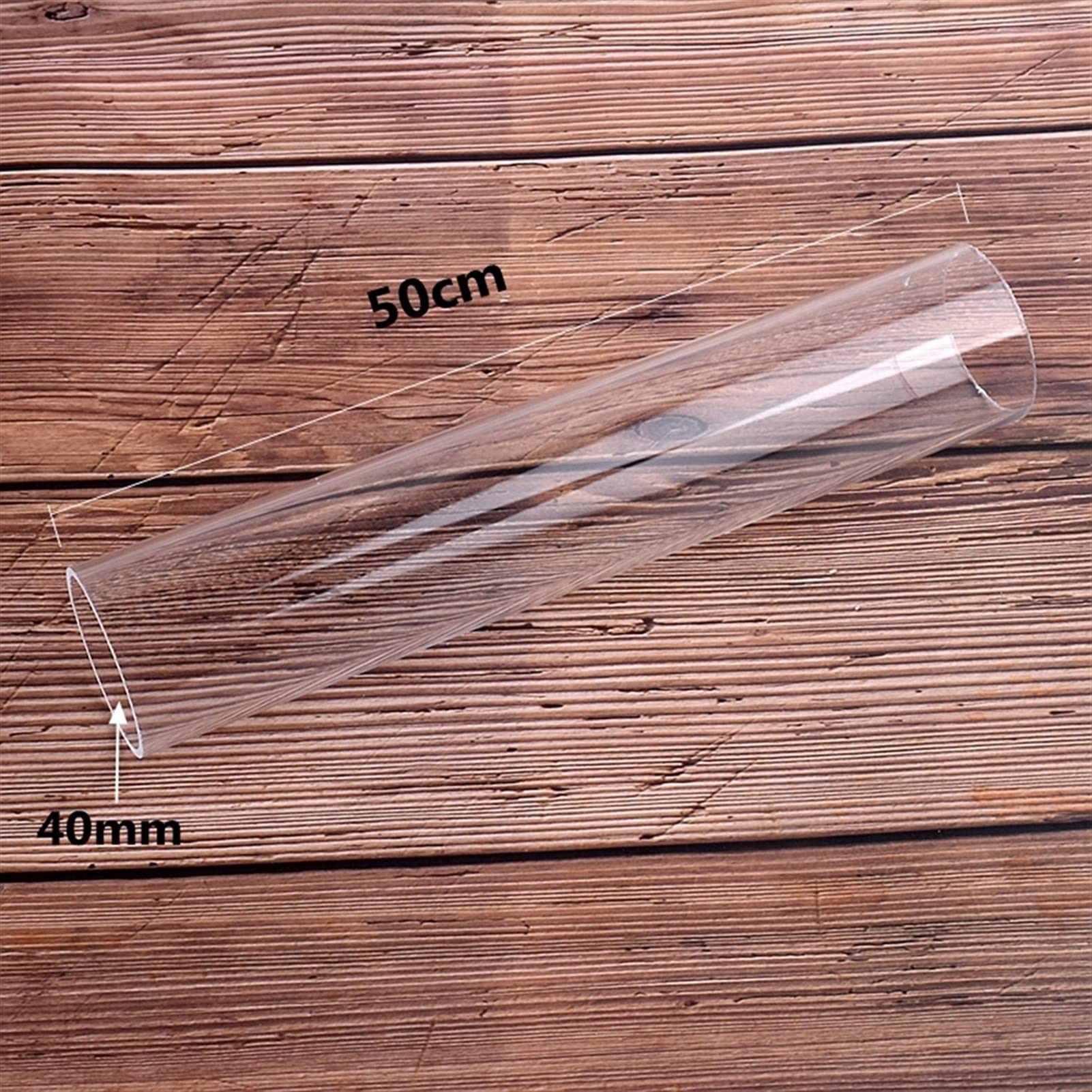 3er-Pack Acryl-Rundrohr, 50 cm Länge, transparent | Klares, starres Acrylrohr for DIY-Bastelarbeiten, Beleuchtungsständer, verschiedene Größen(32mm Outer Dia)