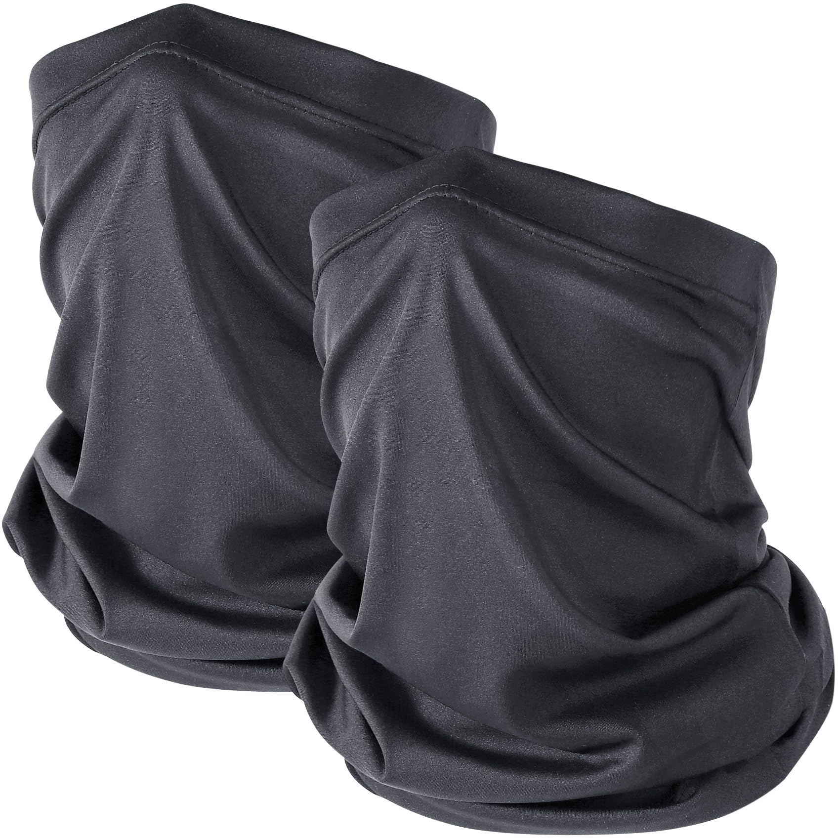 Chusta wielofunkcyjna, bandana, 2 sztuki, chusta na szyję, męska i damska, sportowa, wielofunkcyjna, oddychająca, wiatroszczelna, do jazdy na motocyklu, biegania, wędrówek, jazdy na rowerze (Szary)