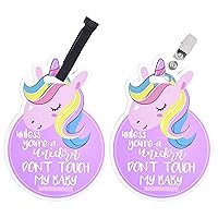 Vista 40 de Three Little Tots Paquete de dos señales de asiento de coche y cochecito de bebé en blanco y negro sin tocar - Seguridad probada por CPSIA