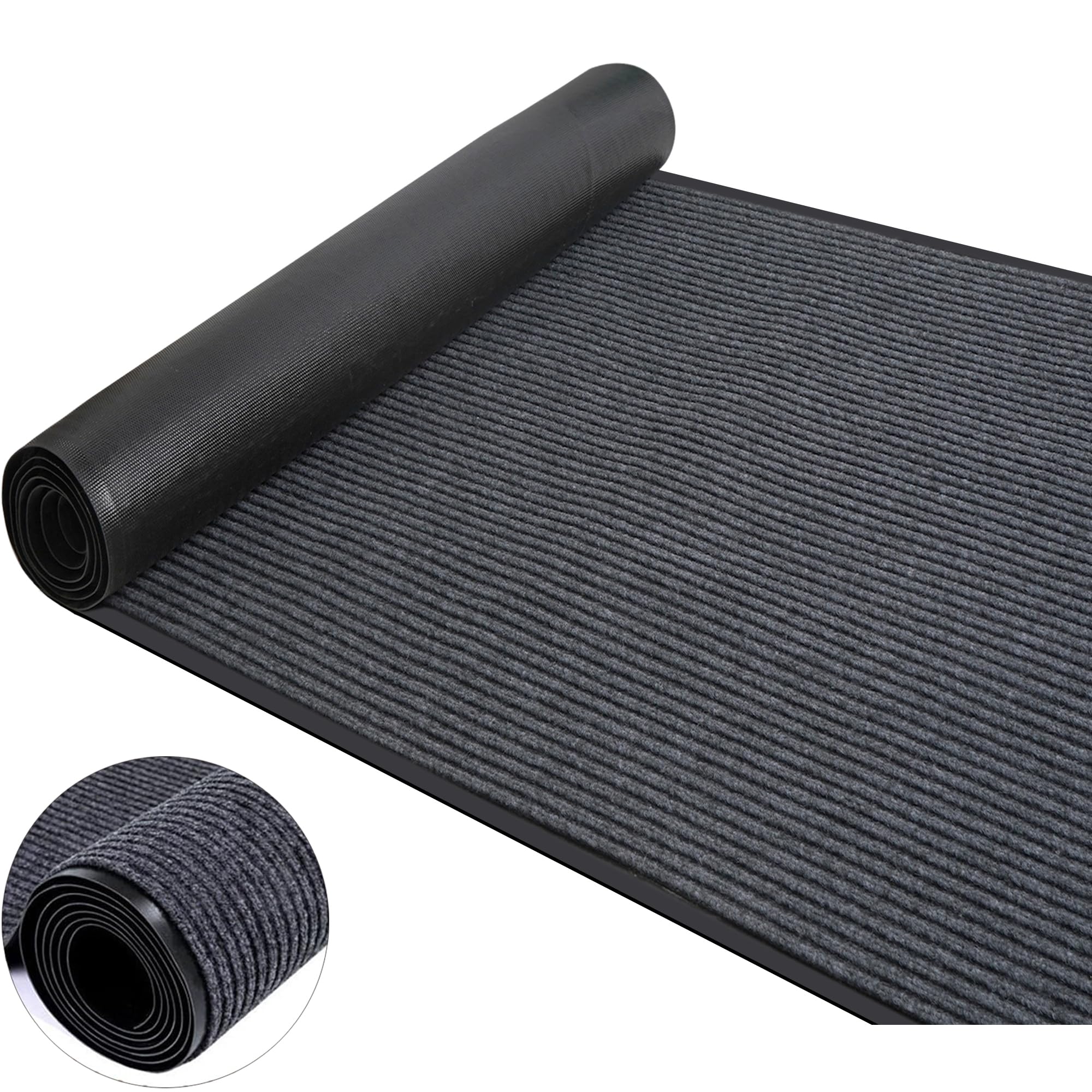 Alfombrilla Protectora Stagecaptain DM-3D3000 Para Dardos, Con Marcadores De Distancia Y Datos Para Double Out. Alfombra Pesada De Goma Antideslizante, 3 M, Color Negro