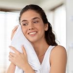 Canadian Linen Everest Ensemble de serviettes de poche de luxe de l'hôtel blanc, 16- paquet de 6 500 GSM, Soft Absorbant léger rapide Serviette sèche enveloppe de cheveux pour salle de bain douche Guest Gym Sport Travel Spa Beach Pool