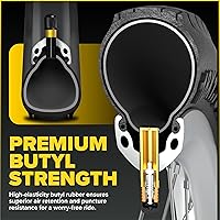 Vista 8 de Ultraverse Tubo interior de bicicleta para neumático de bicicleta de 27.5 x 1.75/1.95/2.10/2.125 pulgadas con válvula Schrader - Tubos de goma