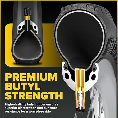 Miniatura 8 de Ultraverse Tubo interior de bicicleta para neumáticos de bicicleta de 20 x 1.75/1.95/2.10/2.125 pulgadas con válvula Schrader - Tubos de goma para