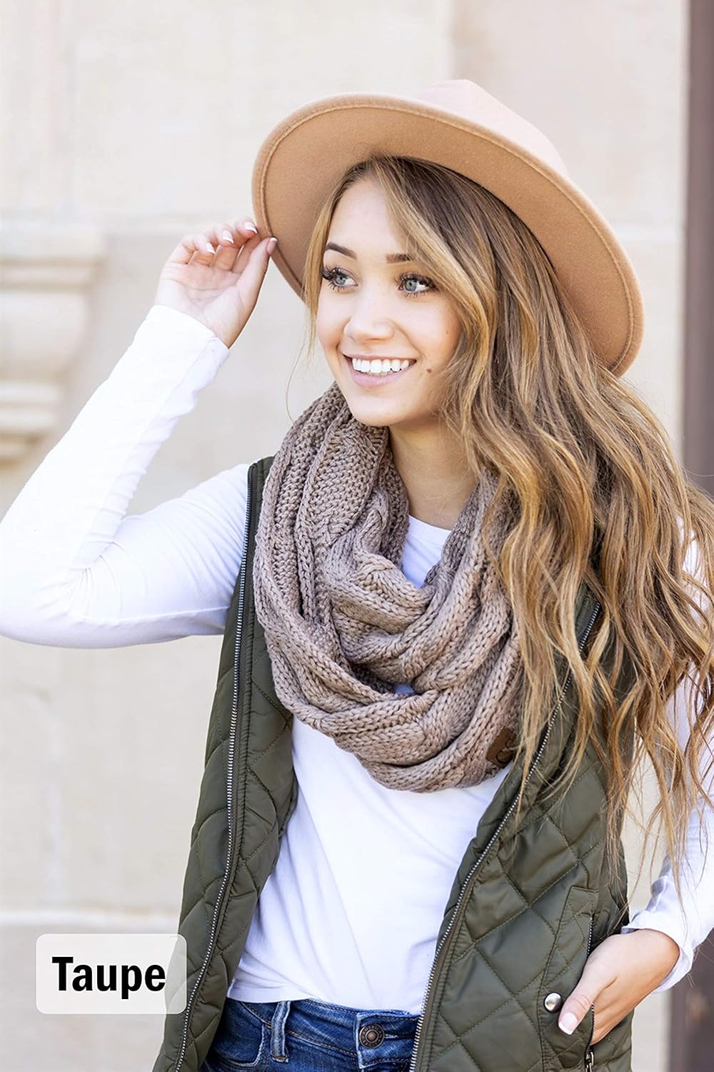 Womens Infinity Scarf Cable Knit Wrap - Mint at  Women’s Clothing store