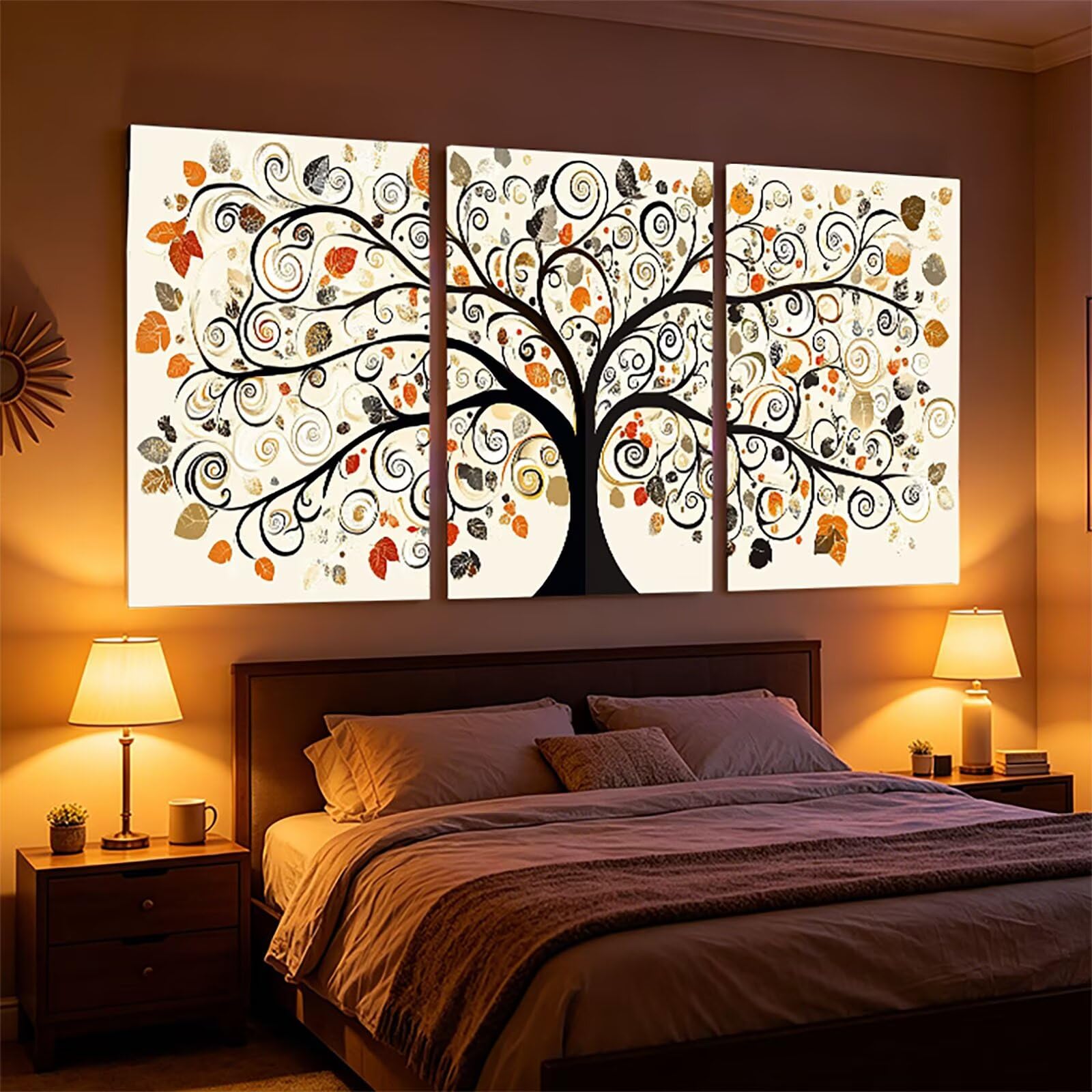 Diament Malarstwo Drzewo, Cyrkonie Malarstwo Numery Dorosły 3 Paczki, 5D DIY Diamentowe Malarstwo Dorosły 40x60cm, Diamentowy Krajobraz Ścieg krzyżykowy Zestaw Rzemiosła do Dekoracji Salon Sypialnia