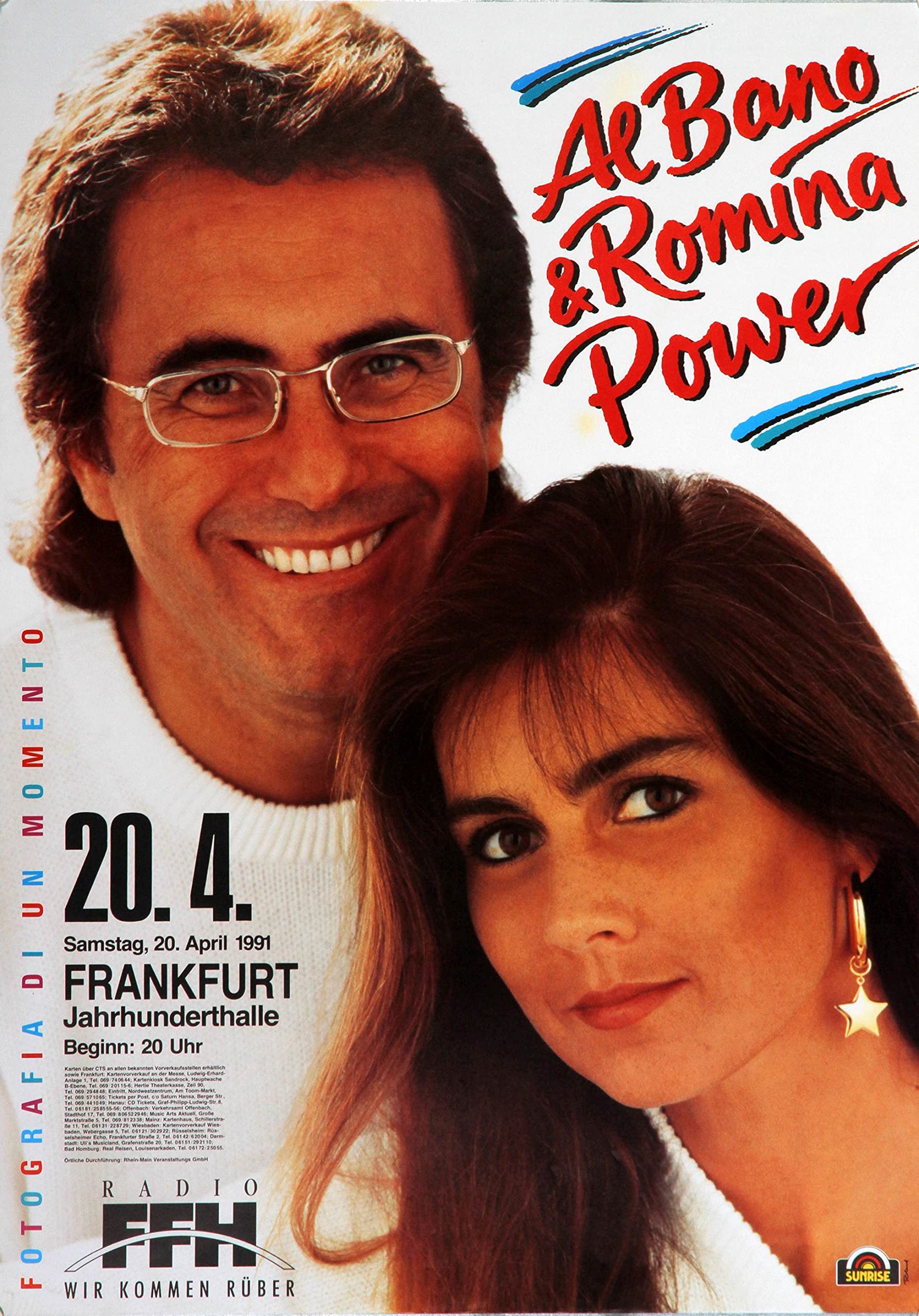 Premium Poster/Plakat | DIN A1 | Wanddeko | Live Konzert Veranstaltung » AlBano & Romina Power - Fotografia Di Un Momento, Frankfurt 1991 «