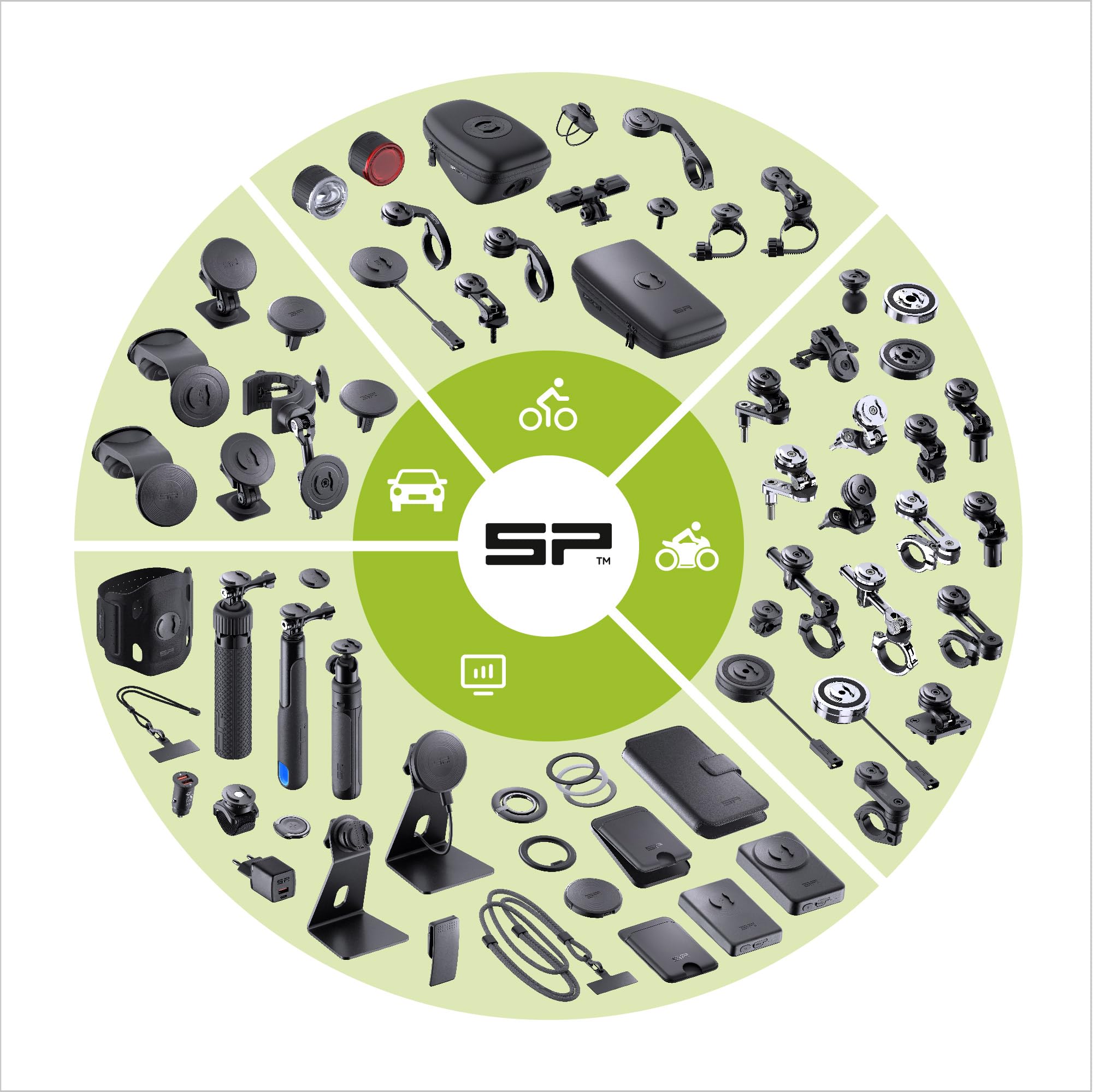 SP CONNECT Mountain Bike Bundle Universal Interface | SPC+ | MTB Smartphone-Halterung | Handyhalterung Mountainbike | Handyhalterung Fahrrad Lenker