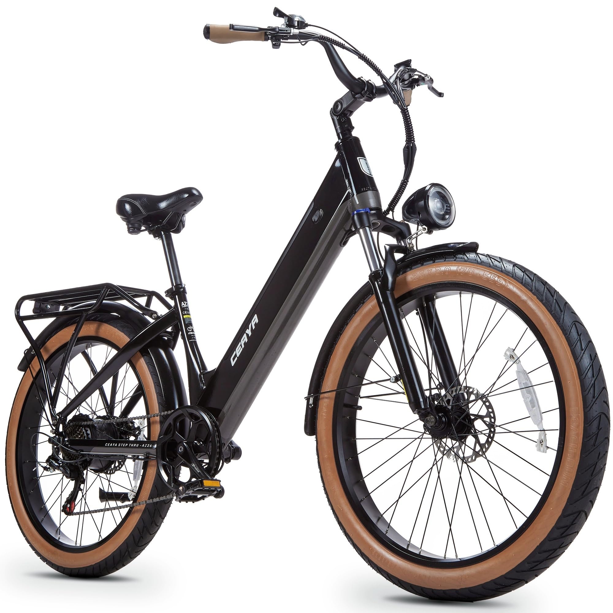 Vélo électrique 26 Pouces 3.0 Fat Bike Electrique Adulte Ebike avec Dérailleur 7 Vitesses,Batterie 48V20Ah,Suspension Avant,Frein à Disque