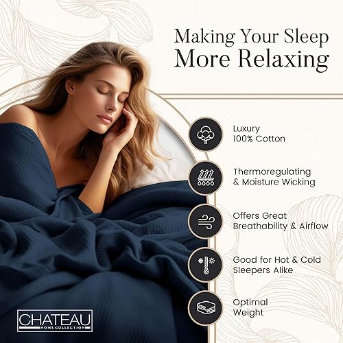 Miniatura 8 de Mantas de tamaño Queen para cama, mantas de cama 100% algodón, tamaño Queen, manta de cama Queen (90 x 90 pulgadas), manta tamaño queen, mantas