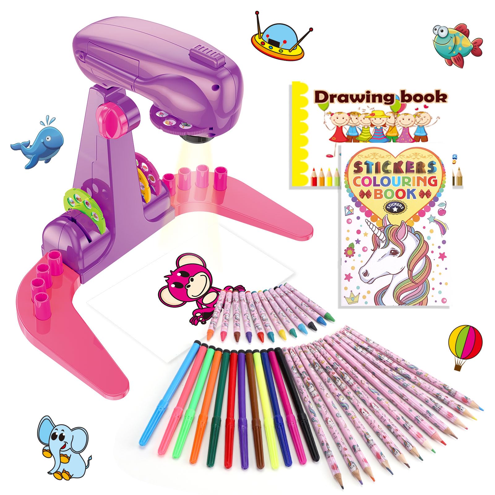 Amazon com: Sumsoltic Drawing Projector for Kids Art and Craft Kit