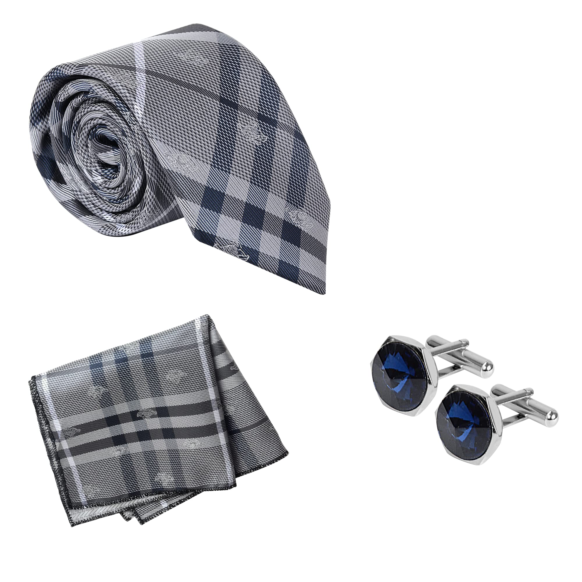 tie studio Men's Necktie Pocket Square & Cufflinks-picture-16