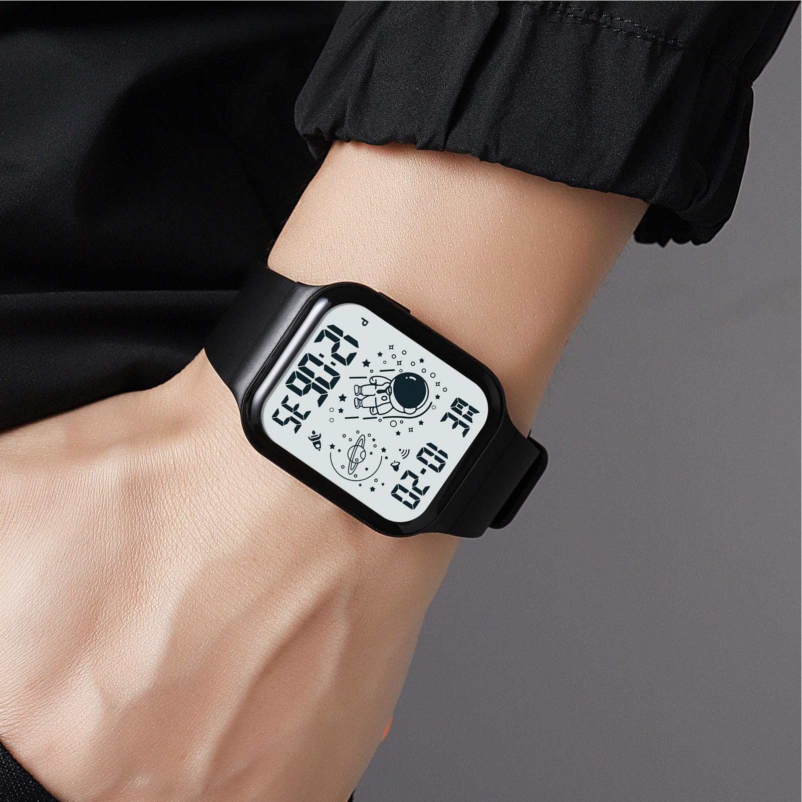 Orologio digitale per bambini con cronografo sveglia retroilluminazione calendario per regalo ragazzo ragazza sport digitale LED luce allarme striscia di silicone