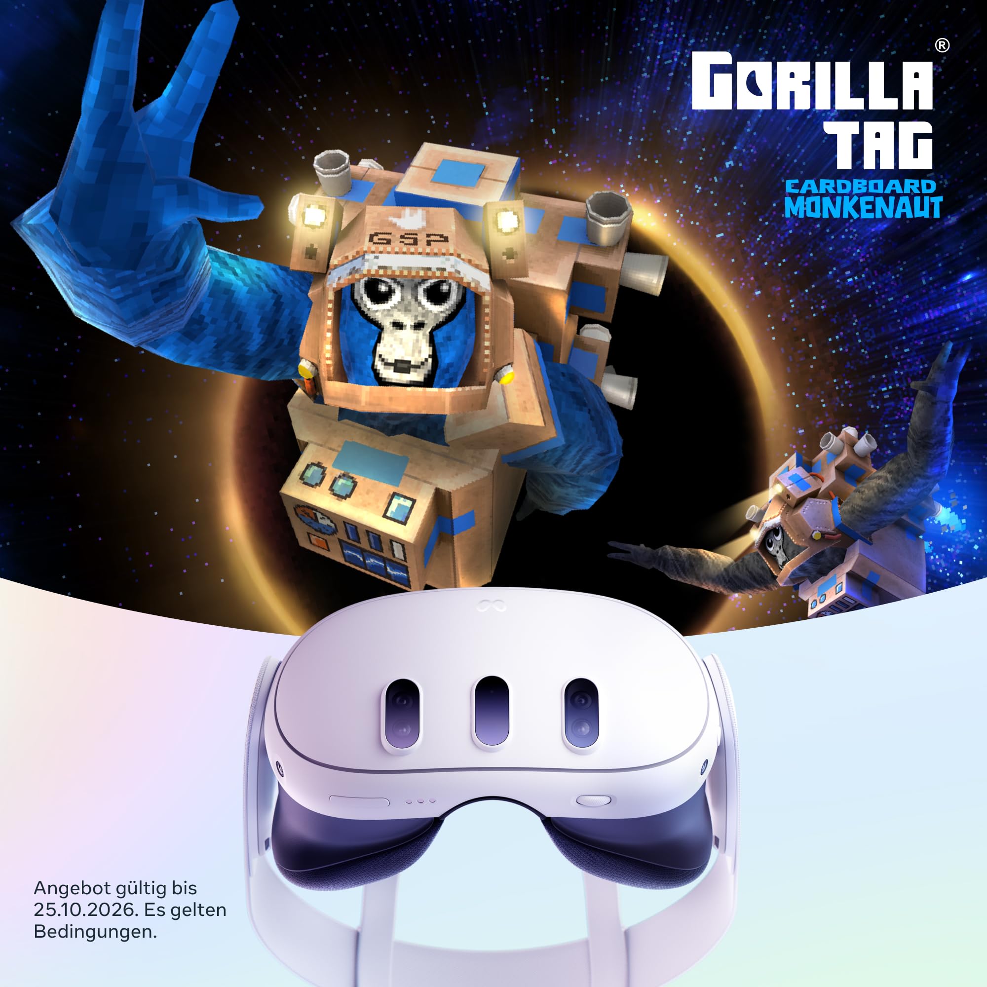 Meta Quest 3 512 GB VR-Headset Virtual Reality ohne Kabel Gorilla Tag Bundle Amazon Exclusive