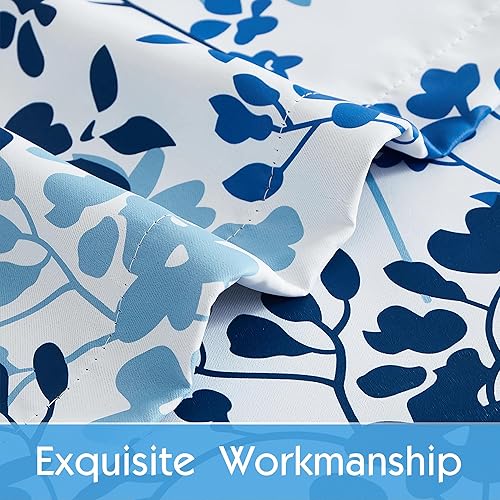 Miniatura 6 de Metro Parlor Cortinas opacas de campo azul marino de 84 pulgadas de largo para dormitorio, sala de estar, estampado floral en tratamientos de