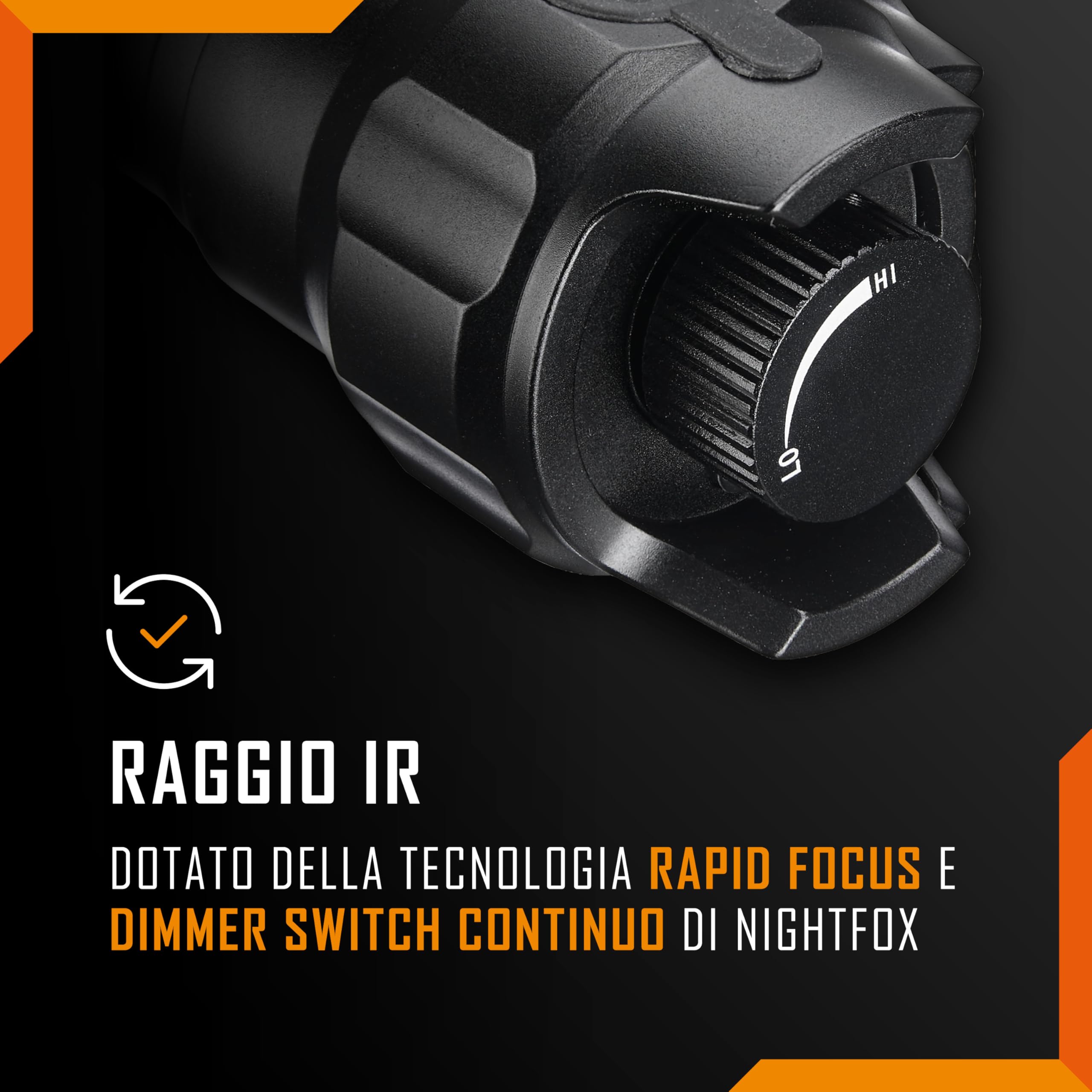 Nightfox XB5 Pro Torcia IR | Lunghezza d'onda 850nm | Luce invisibile per l'uso solo con dispositivi per visione notturna | Batteria ricaricabile tramite USB inclusa | Messa a fuoco regolabile