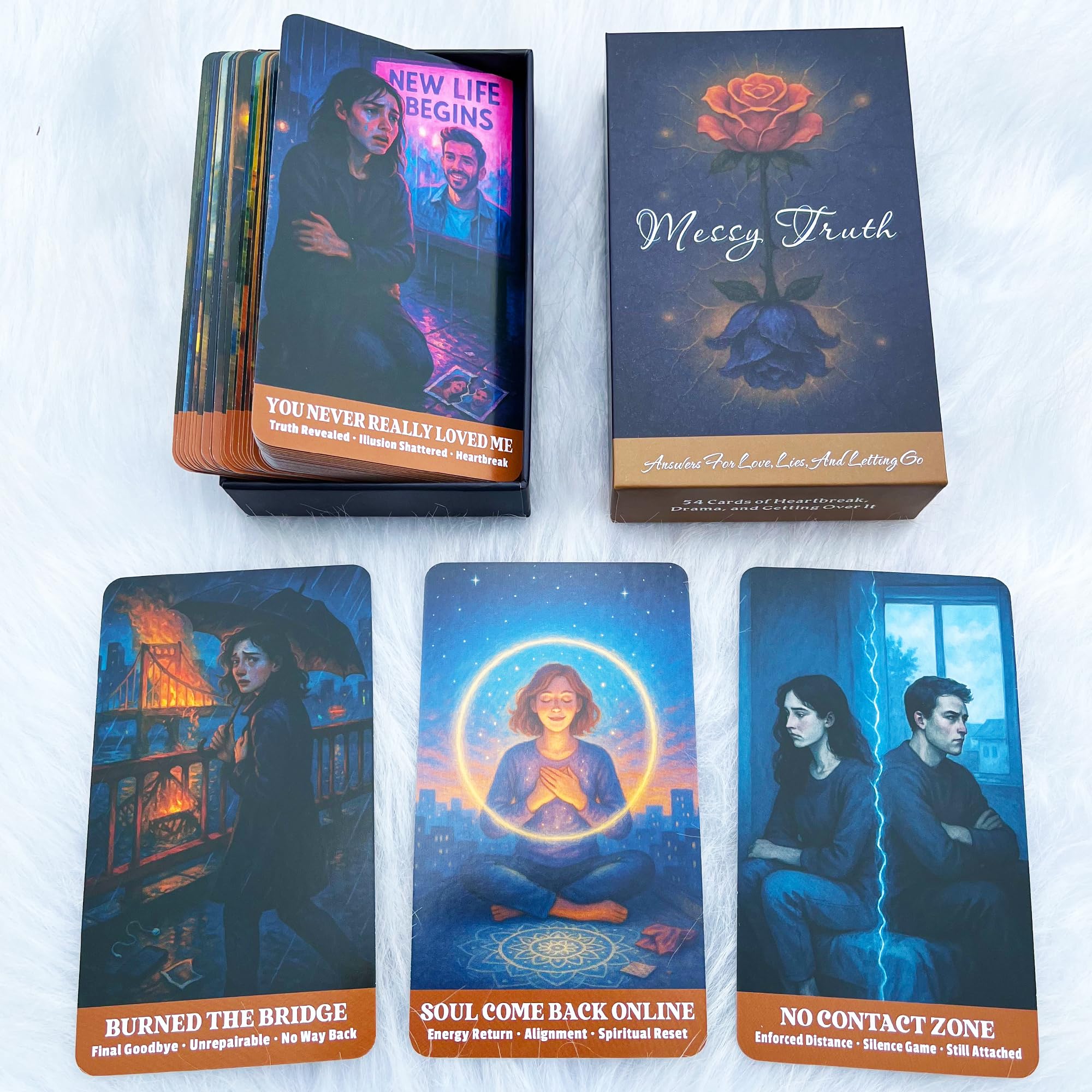 Amazon.co.jp: Messy Truth Oracle、初心者向けオラクルカード、恋愛