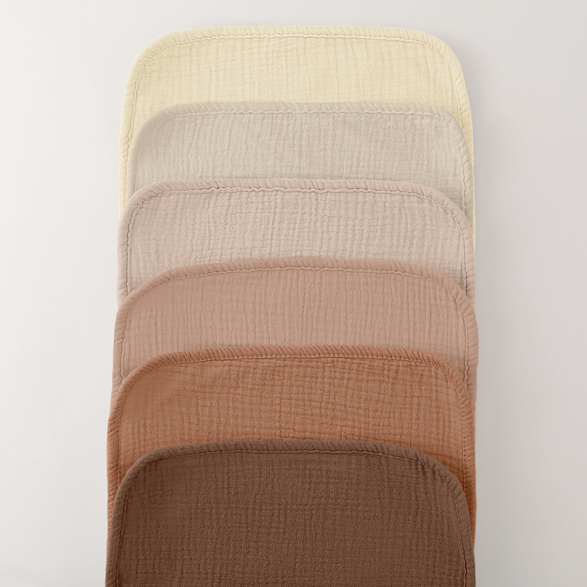 bearmoss Bambino in Mussola Per Neonati, 6 Pezzi, Set 50 X 25 Cm, Super Morbido Assorbente in Mussola A Grana Per Neonati, Unisex, Per Bambine E Ragazzi (Marrone)