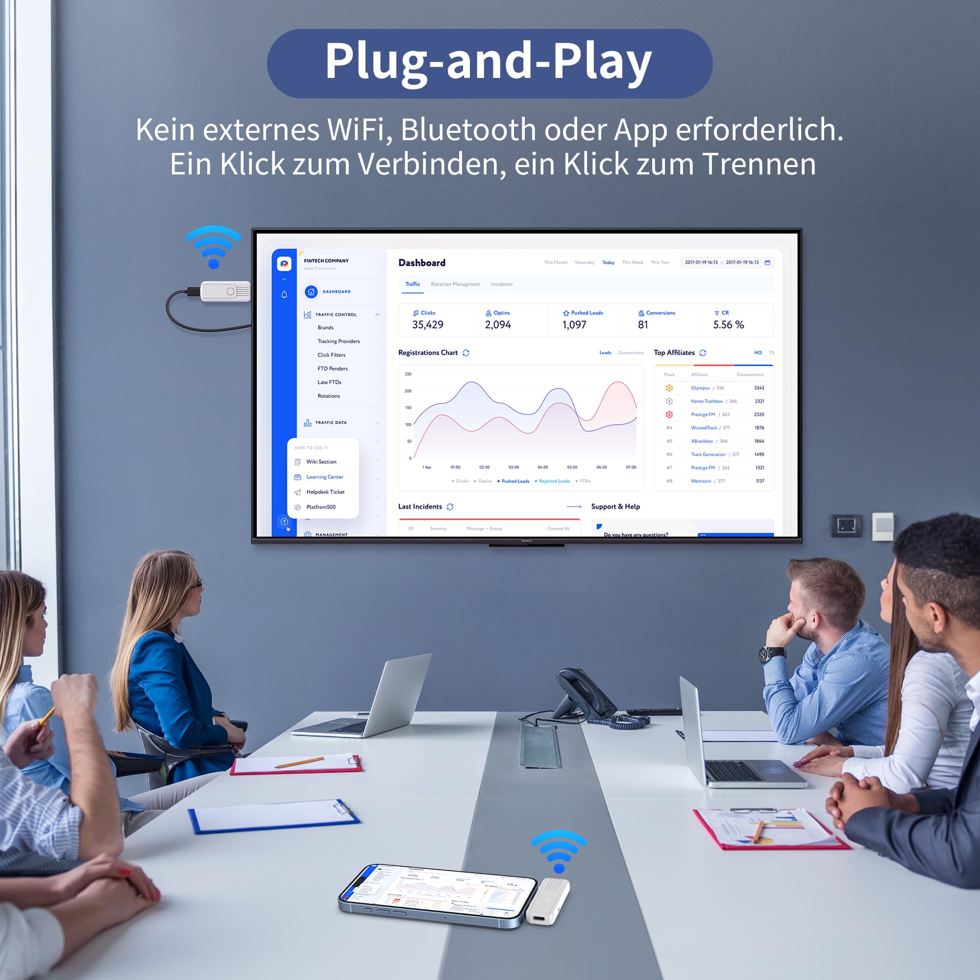 Wireless HDMI Transmitter and Receiver, Aufgerüstetem Type-C 3.1 Hdmi Wireless Plug & Play 2.4G/5G zum Streamen von Video und Audio zu HDTV, Projektor oder Monitor von Smartphone, Tablet oder Laptop
