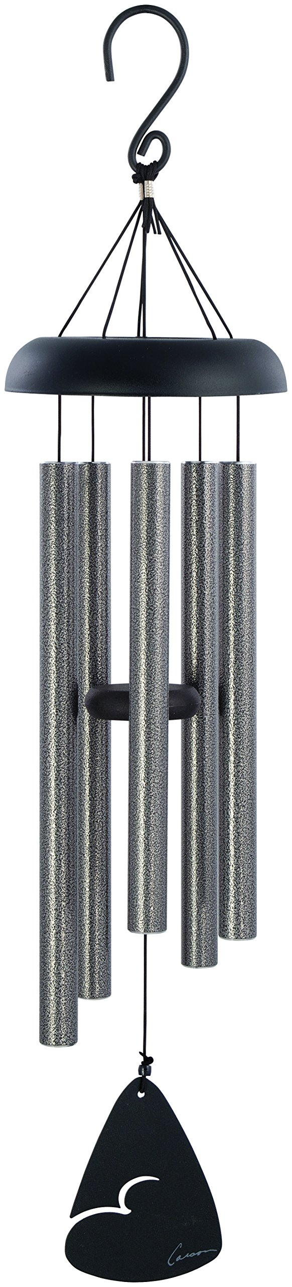 Carillon en étain suspendu Carson 76,2 cm : cloches à vent extérieures pour jardin